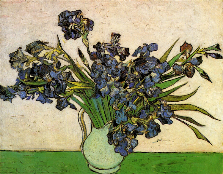 Still Life Vase With Irises Vincent Willem Van Gogh Oil Painting